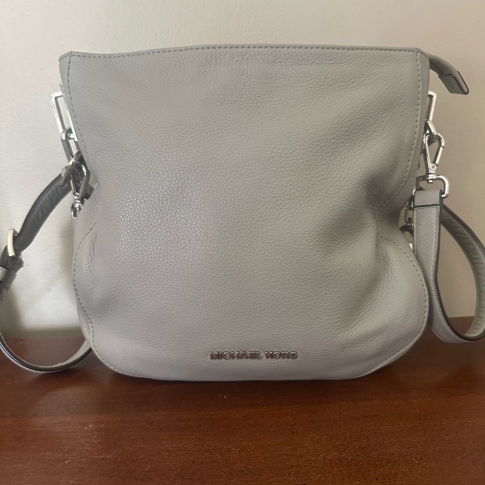 Michael Kors Gray Crossbody Bag with Slouchy Silhouette